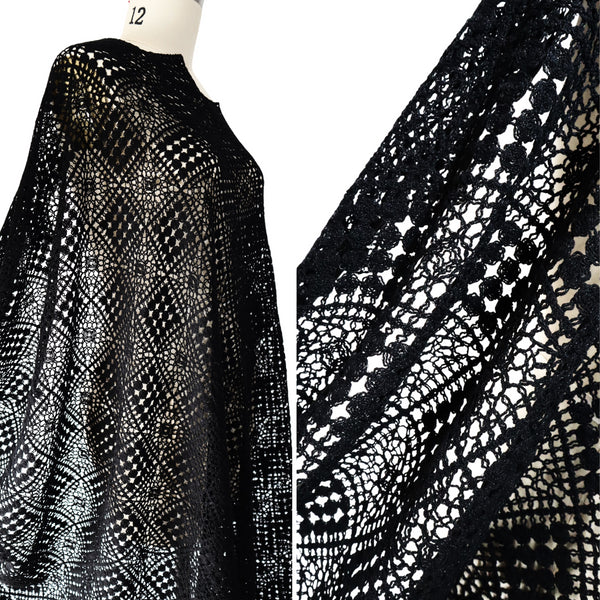 Black Crochet 90% Cotton 10% Poly *Remnant 2.2m Was $100.98 Now $85
